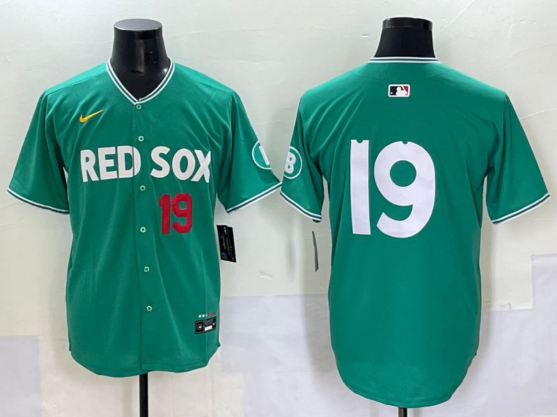 Men 2025 Boston Red Sox #19 No Name Dark Green Joint Name Nike MLB Jersey style 2->boston red sox->MLB Jersey